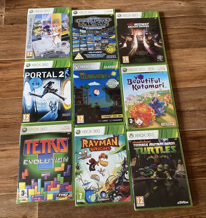 Xbox 360: GTA 5, San Andreas, Mortal Kombat, Spider-Man, Rayman,Tetris