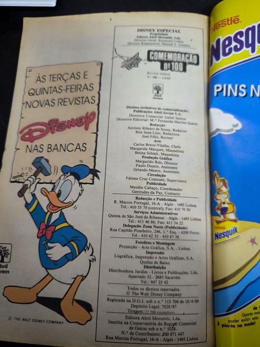 Revista de Banda desenhada Disney especial comemoração n°100