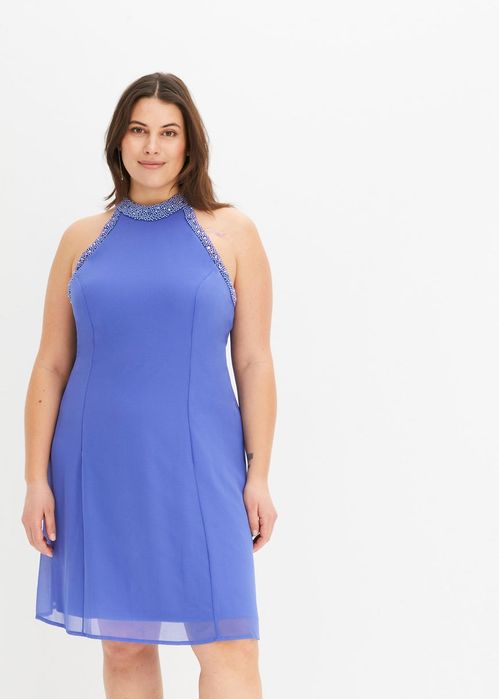 B.P.C chabrowa sukienka z aplikacją z koralików 44.