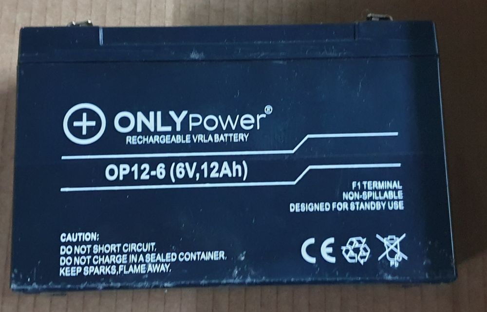 Bateria 6v 12ah onlypower