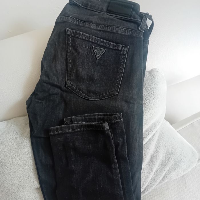 Spodnie Guess 26 czarna popiel bawełna