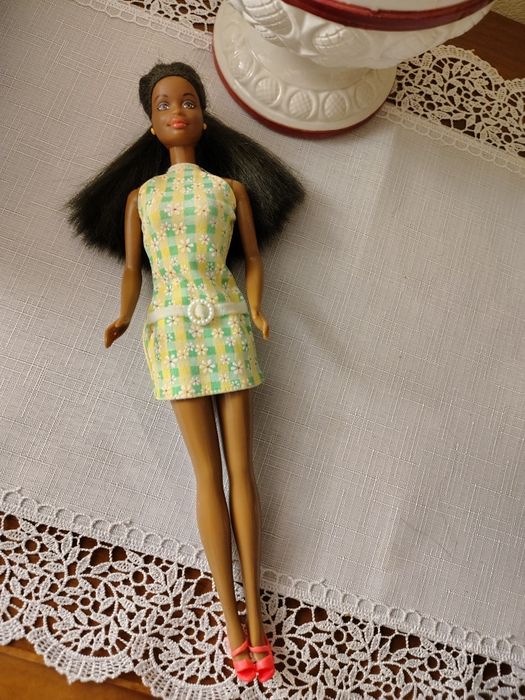 Lalka Barbie Pretty on Plaid afroamerykanka  orginał Mattel 1966/ 1990