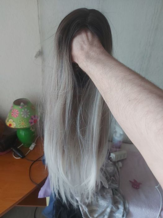 Парик холодный блонд