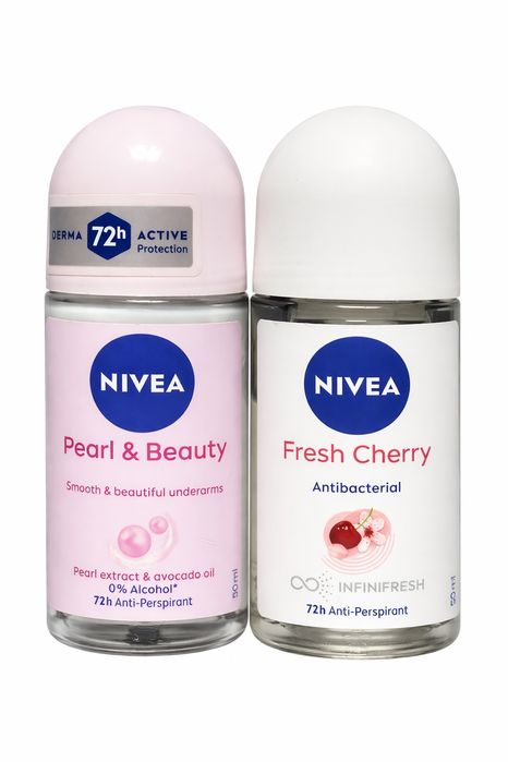 Дезодоранти роликові NIVEA | Pearl & Beauty + Fresh Cherry | 72h захис