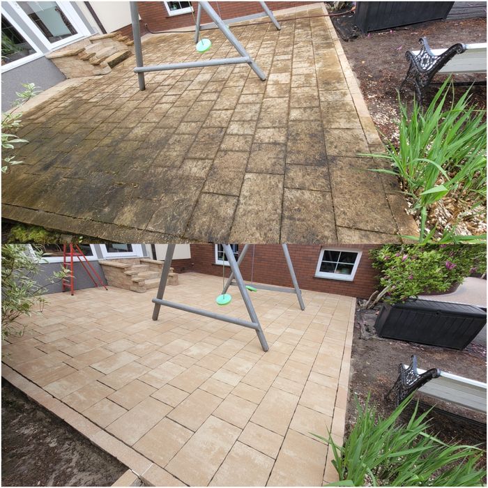 Mycie kostki brukowej elewacji dachów paneli fotowoltaicznych malowani