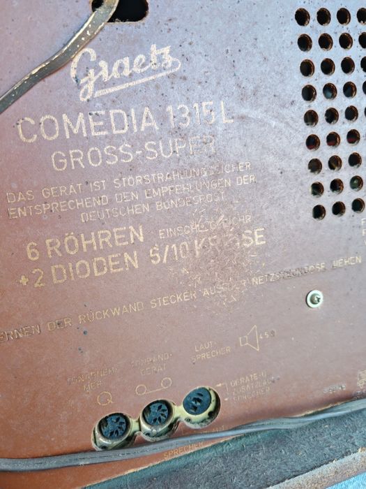 Rádio Vintage Graetz Comedia 1960