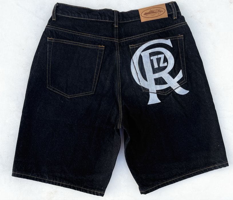 Calções Corteiz Crest Chainstitch Denim