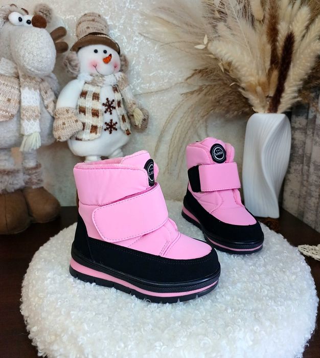 Дитячі зимові дутіки чоботи черевики для дівчинки 23 24 25 26 27 28
