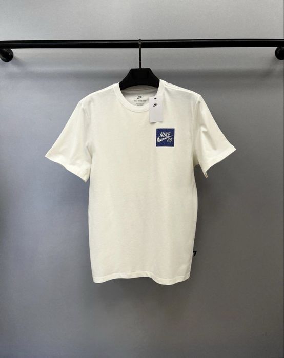 Футболка Nike чоловіча біла | 100% бавовна | Літня модель | S-2XL