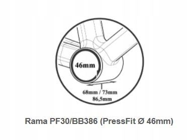 TOKEN TF4630 Suport PressFit PF30 Mufa 46mm