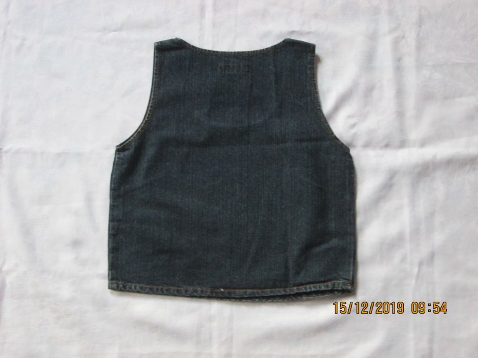 Top jeansowy -kamizelka