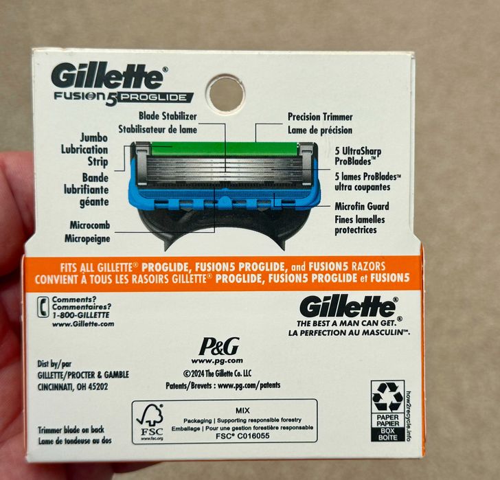 Оригинал 100% из США Gillette Fusion5  упаковка 8шт, лосьон, гель пена