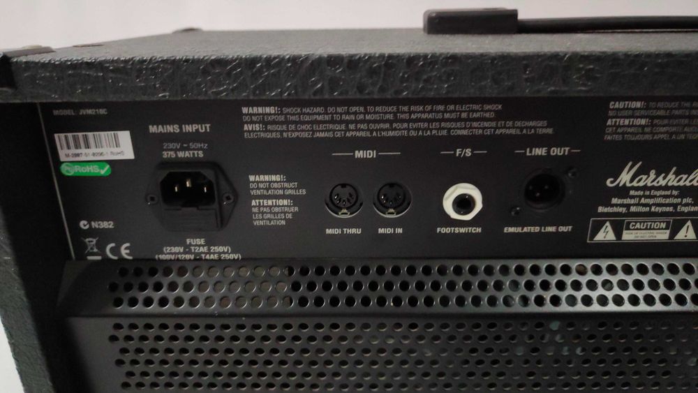 Wzmacniacz gitarowy Marshall JVM 210C combo lampowe 100W 2x12"+footsw.