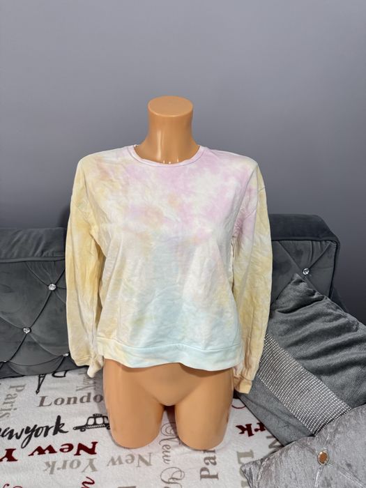 Pastelowa bluza tie-dye PIECES S bawelna 95