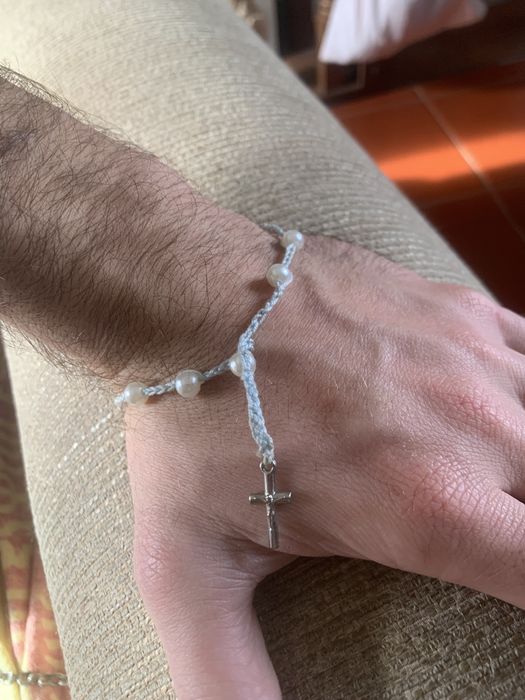 Pulseira Cruz lã