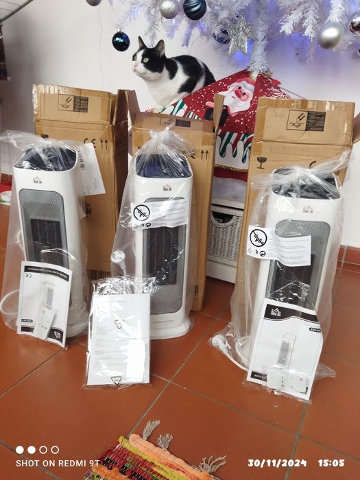 Aquecedores com ecrã digital e comando