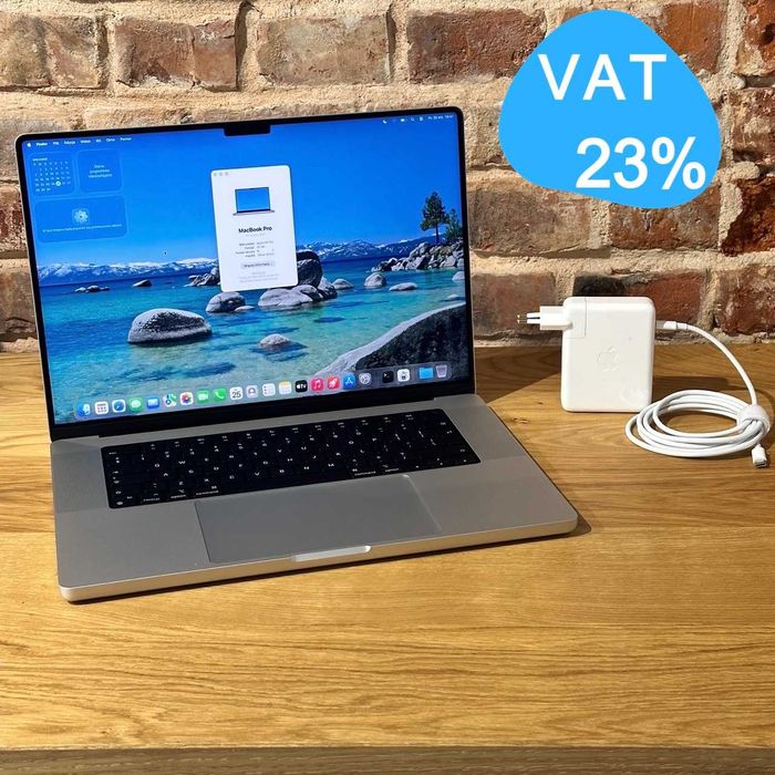  Apple MacBook Pro 16" 2021 A2485 Silver M1 Pro 32GB 512GB FV 23%