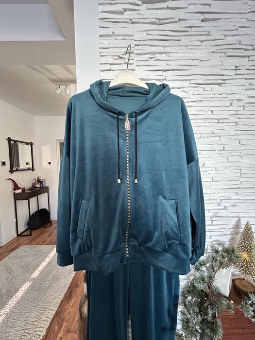 Dres damski S M L XL komplet dresowy rozpinanydamskie dresy z kapturem