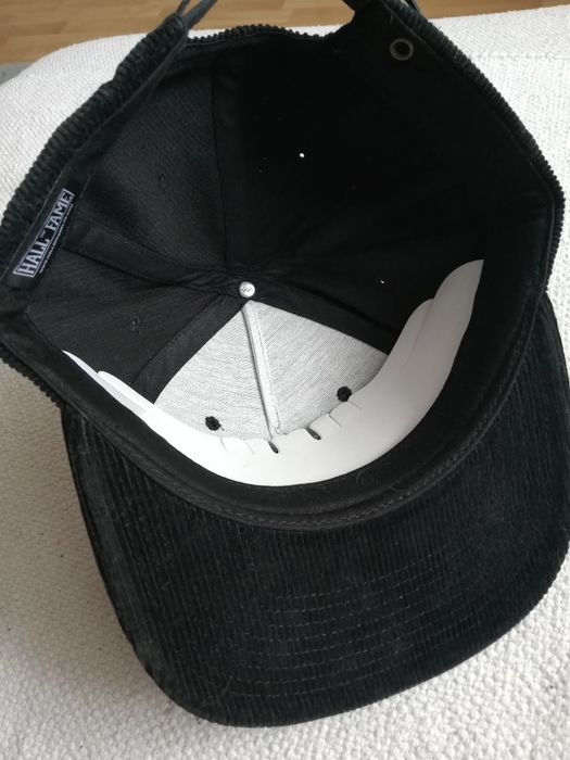 Czapka z daszkiem full cap sztruks skóra 56cm