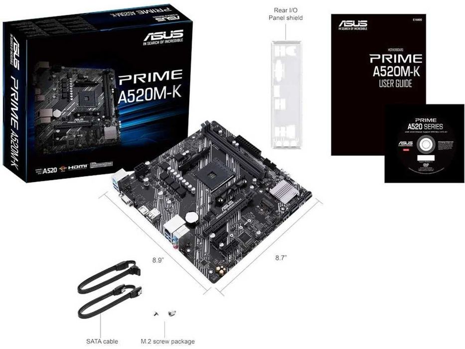 Motherboard ASUS PRIME A520M-K (Socket AM4 - AMD A520 - Micro ATX)