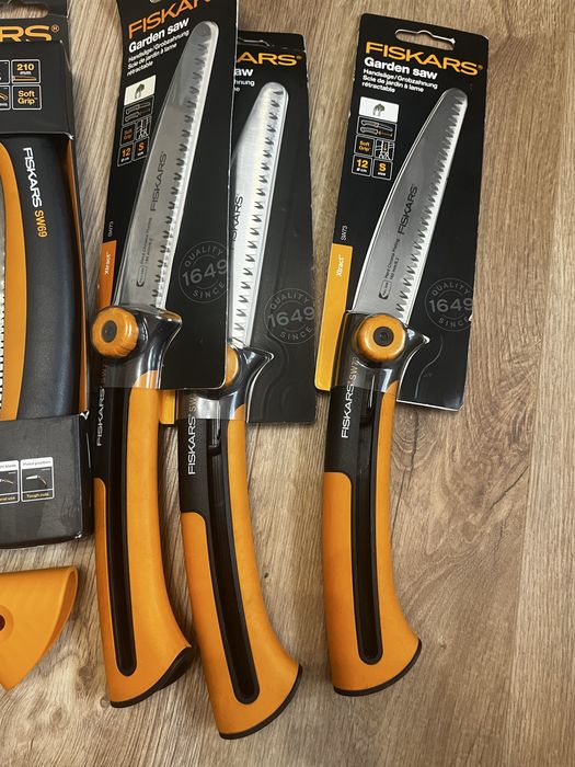 Інструменти Fiskars/Gardena, пилки, секатори, сокира