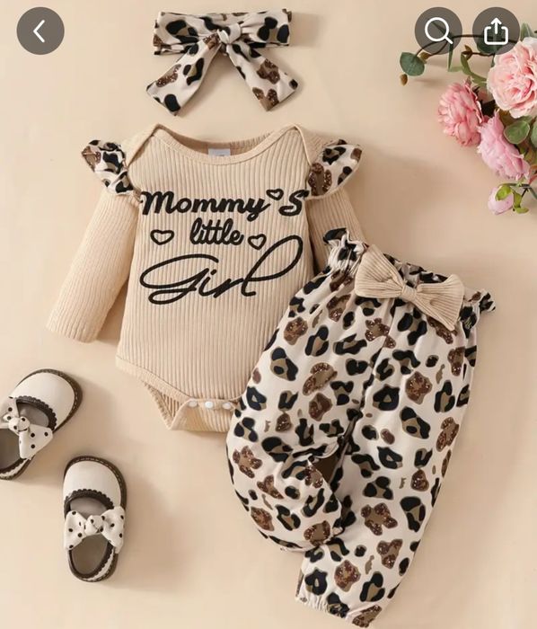 Леопардовый костюм 3-6мес