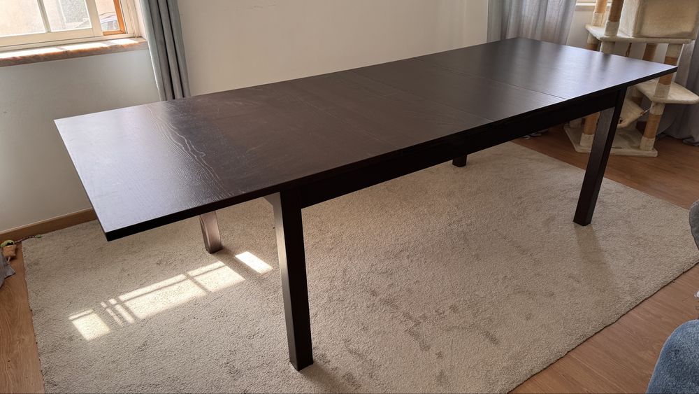 Mesa IKEA Bjursta extensível + 6 cadeiras
