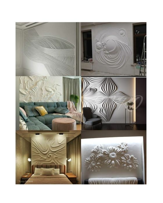 Сучасний барельєф на стіні, акцентна стіна .