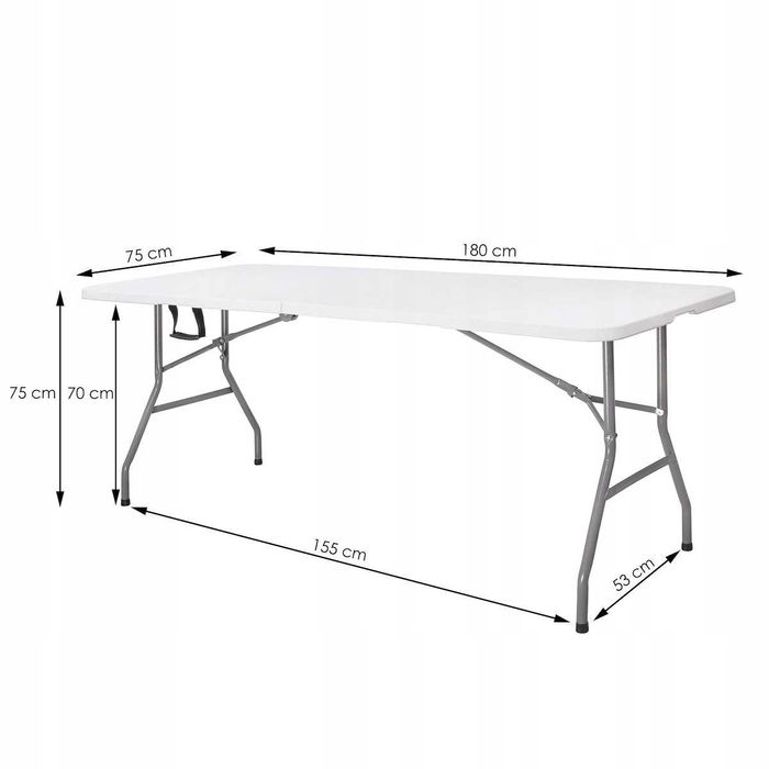 Okazja! Duży Składany Stół Cateringowy Do Ogrodu - Wzmocniony Stabilny