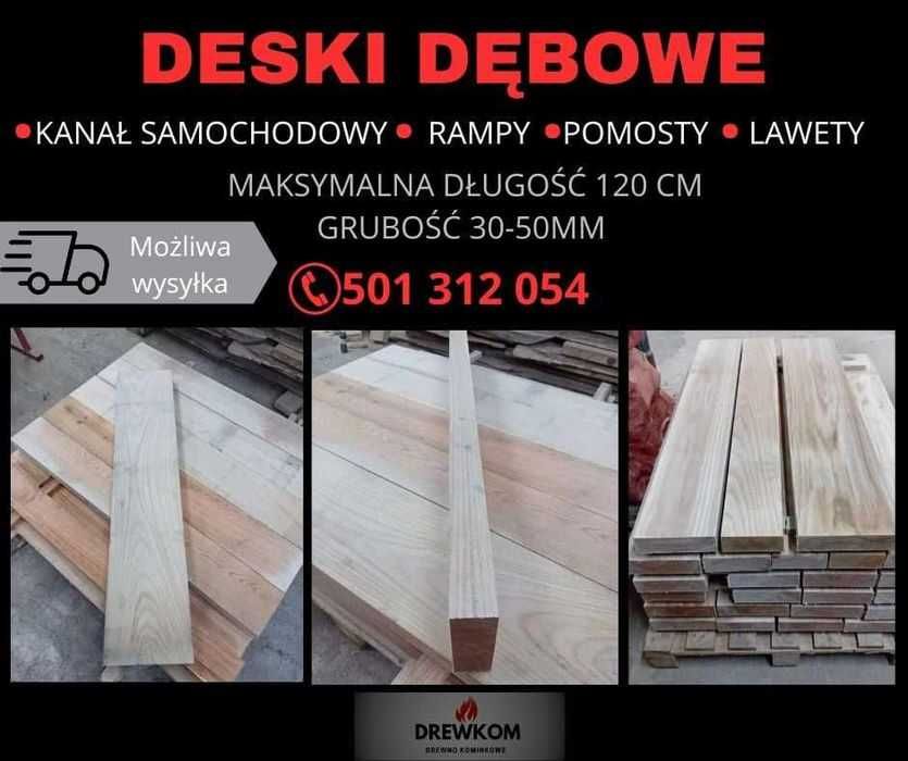Deski debowe krawędziak na kanał pomosty lawety schody