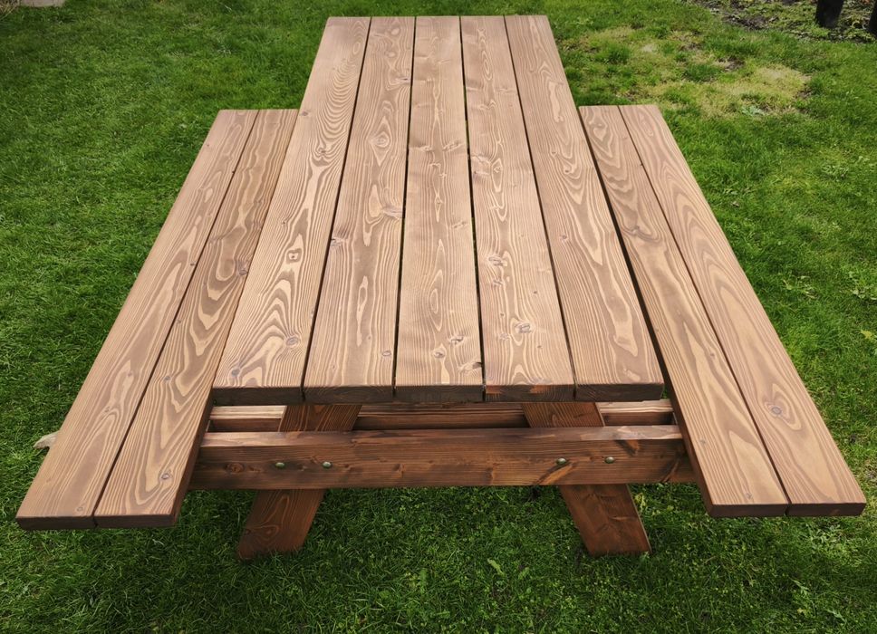 Stół biesiadny/piknikowy/ogrodowy/piwny solidny z modrzewia europejsk