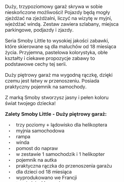 Little Smoby, Vroom Planet, Maxi garaż
