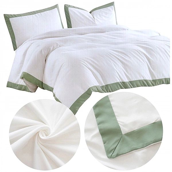 Pościel 200x220 Satyna Bawełniana Komplet 3 części Hampton Fausto