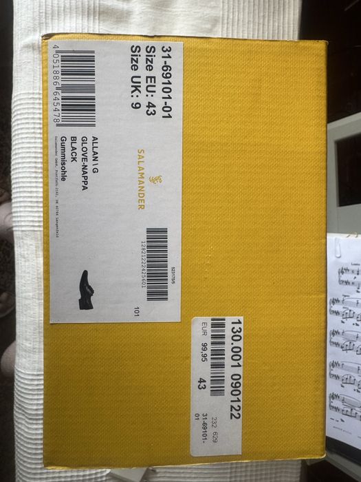 Туфли чоловічи SALAMANDER класичні 43+ розмір  нові натуральна шкіра