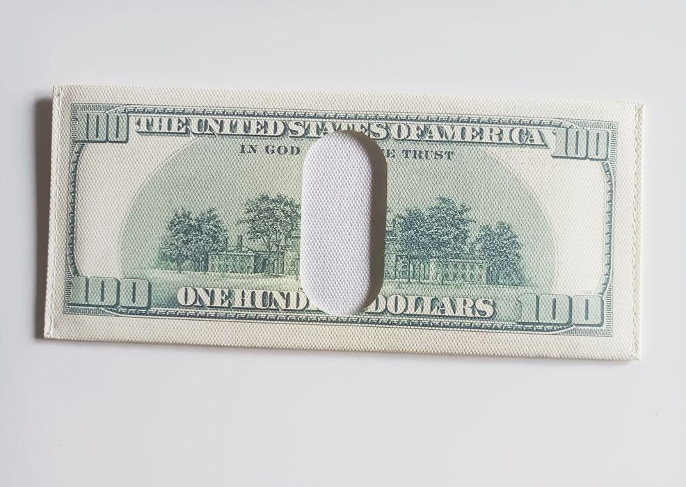 Portfel dolary euro, płótno NOWY