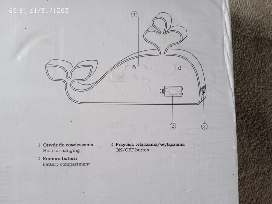 Tablica kredowa lampka LED
