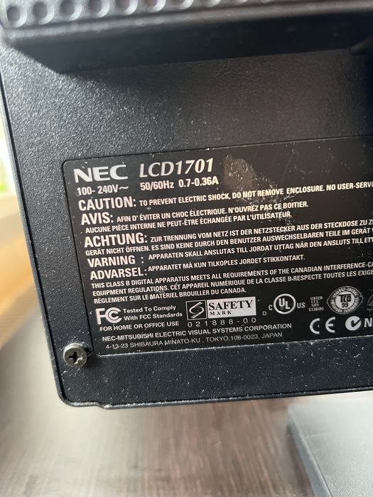 Monitor NEC LCD1701