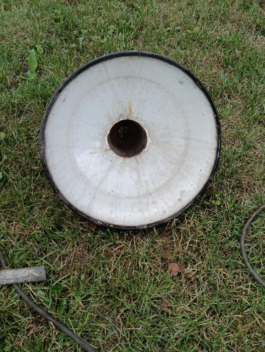 Lampy emaliowane Loft, PRL,2 sztuki.