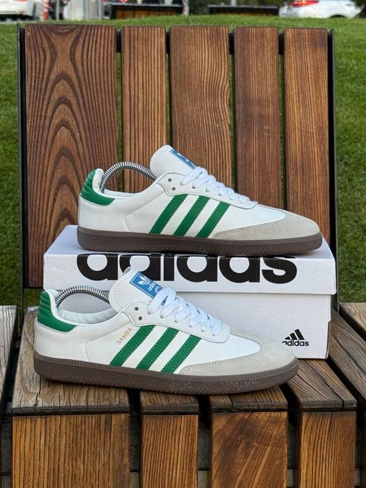 НАЛОЖКА‼️41-45 Adidas Samba OG White Green Line / Leo Spezial LV Dunk 72