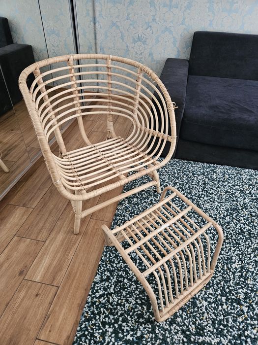Fotel Ikea plus podnóżek