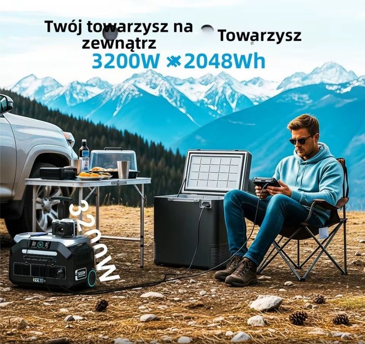 Stacja prądowa przenośna 3200W powerbank. NOWA. Akumulator