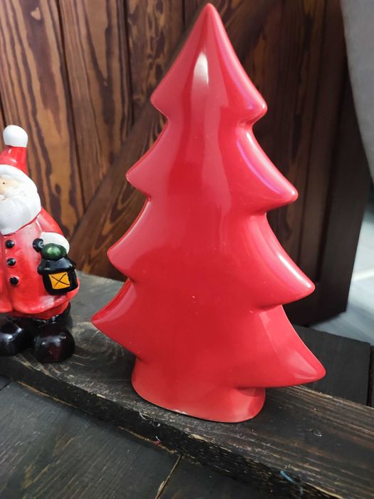 Ozdoby świąteczne  ceramiczne mikołaj choinka