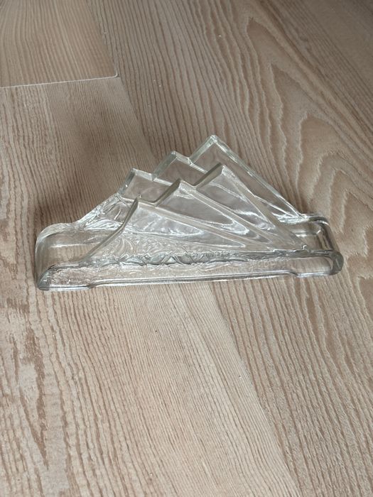 Serwetnik huta szkła Hortensja PRL vintage retro stary