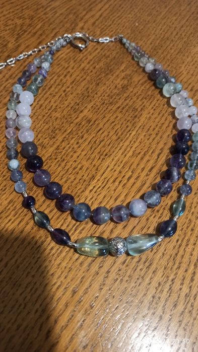 Бусы из натурального флюорита