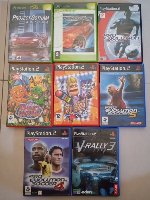 Caixas e capas para jogos Ps2 e Xbox