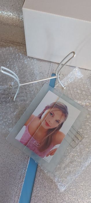 Stojąca NOWA nowoczesna ramka 14x18 na zdjęcie 10x15 szkło hartowane