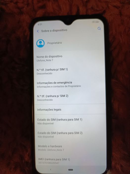 Ulefone_Note 7 - Semi-Novo