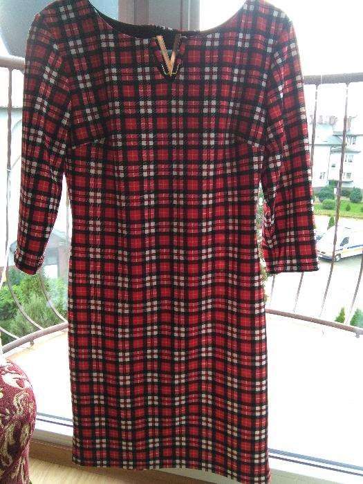 sukienka damska w kratę