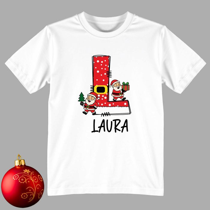 koszulka świąteczna t-shirt dla dziecka dziewczynki prezent Mikołaj