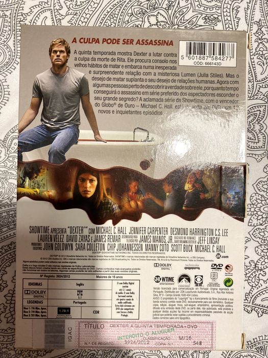 Dvd Dexter 5a temporada